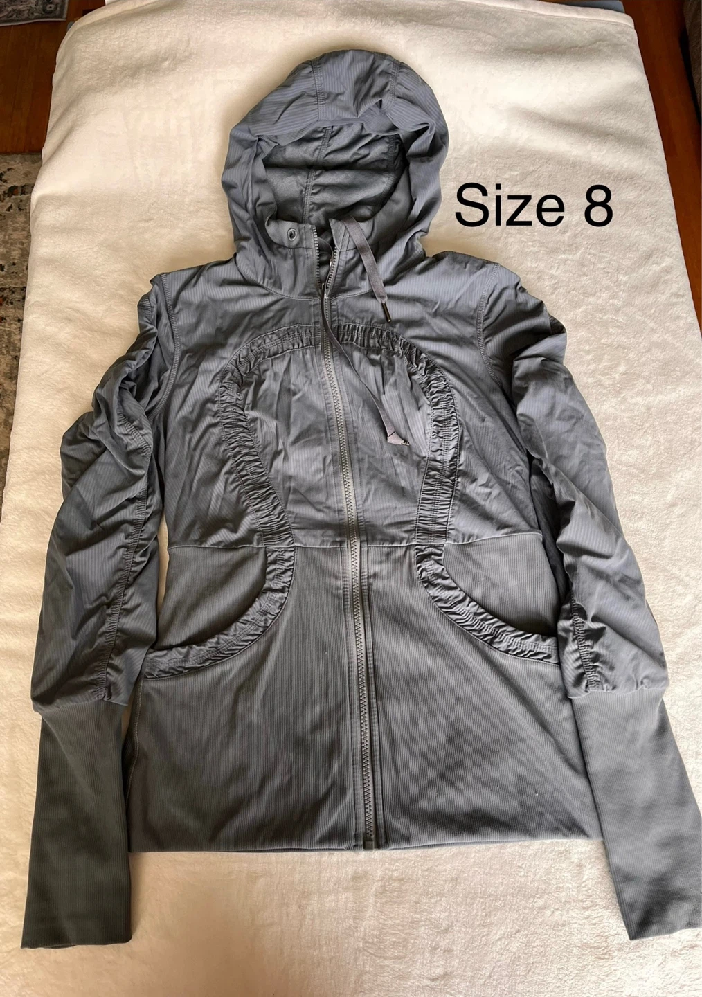 Lululemon Grey Hooded Jacket Size 8
