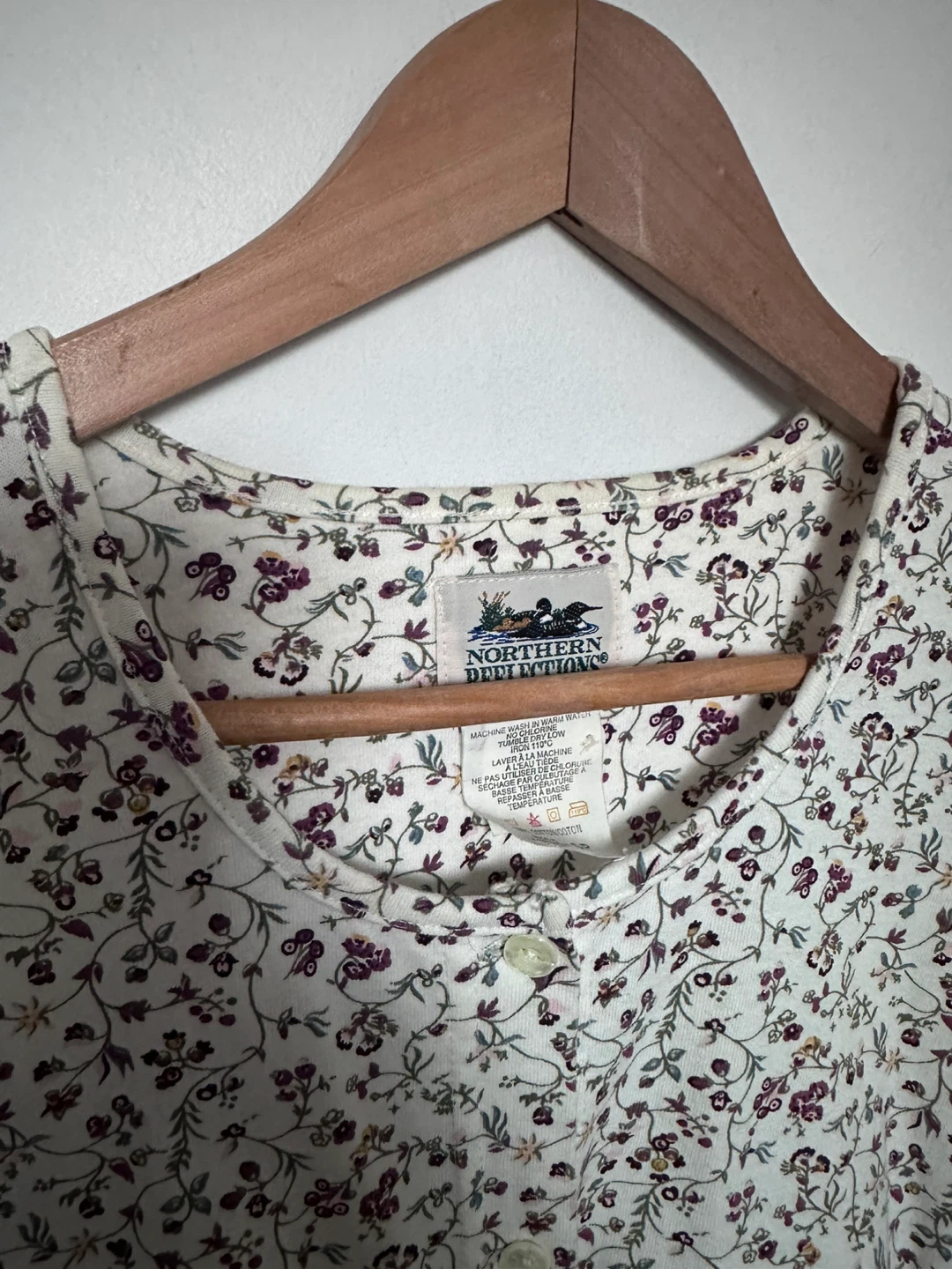 Northern Reflections Floral Button-Up Top Cotton Grandmacore - photo 4