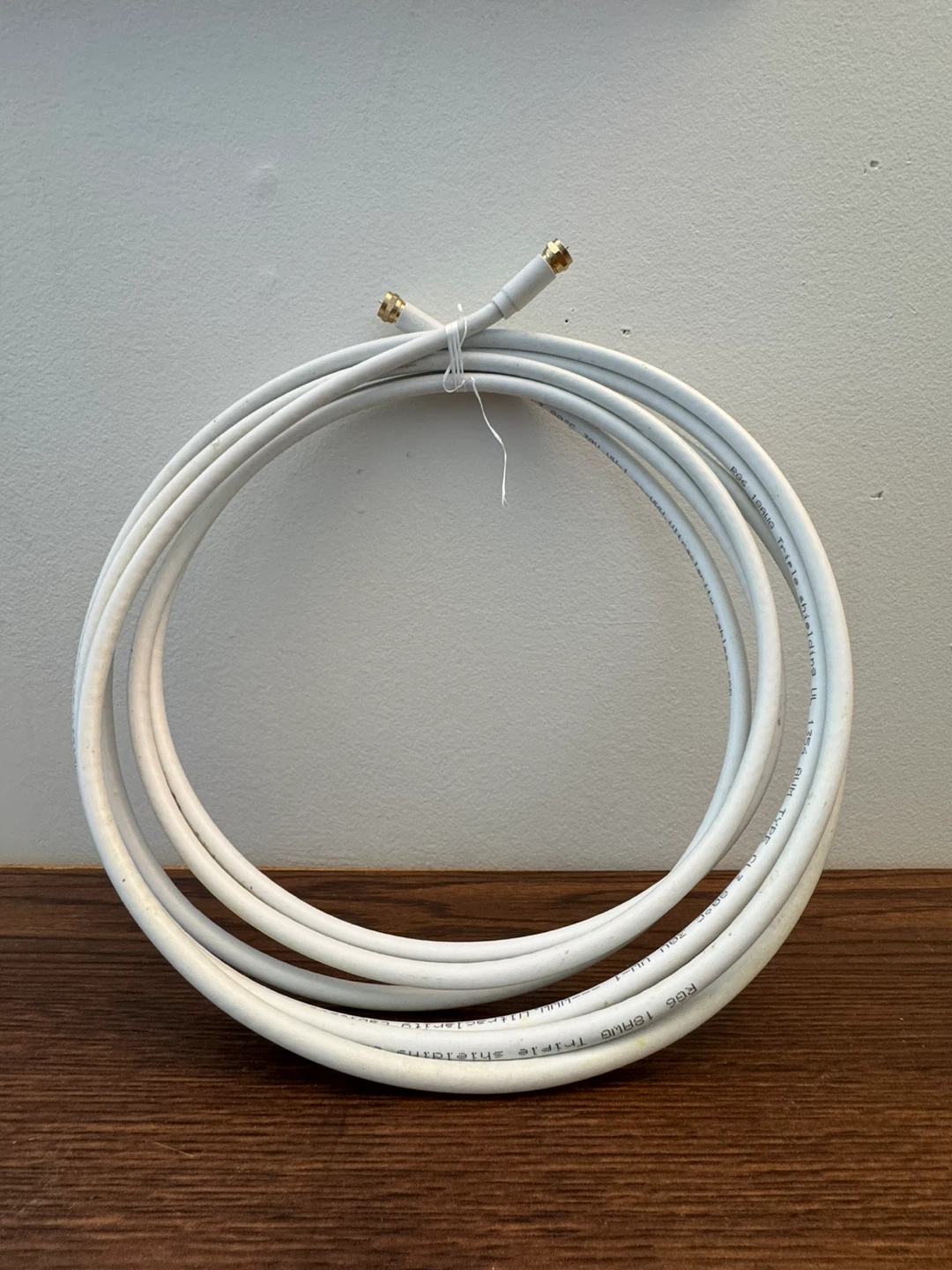 White RG6 Coaxial Cable