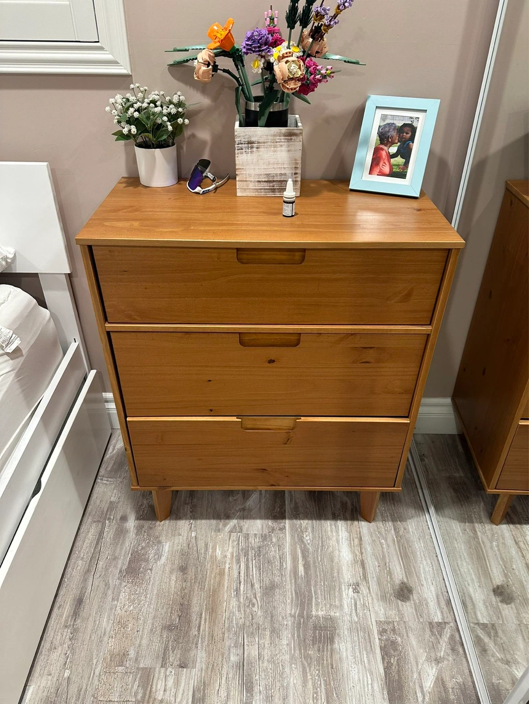 Mercury Row Yarber Groove 3 Drawer Solid Wood Chest