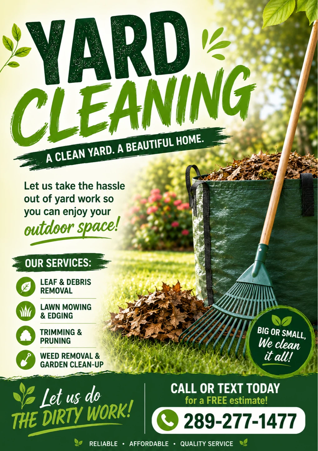Yard Cleaning Services Available