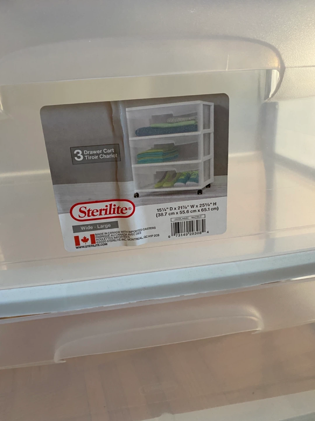 (LIMITED) Sterilite 3 Drawer Wide Cart - photo 2