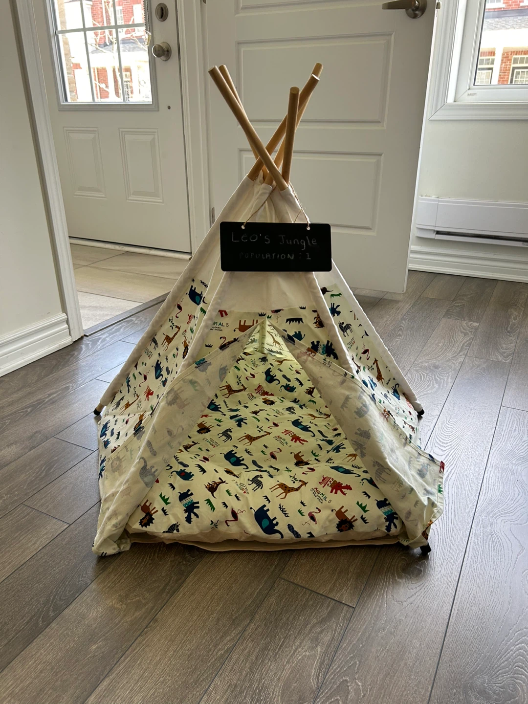 Dog/Cat Teepee Tent with Animal Print - photo 2