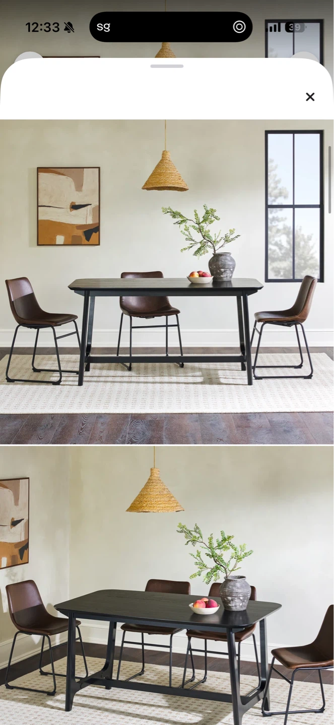 Mid century Noguchi style black table - photo 3