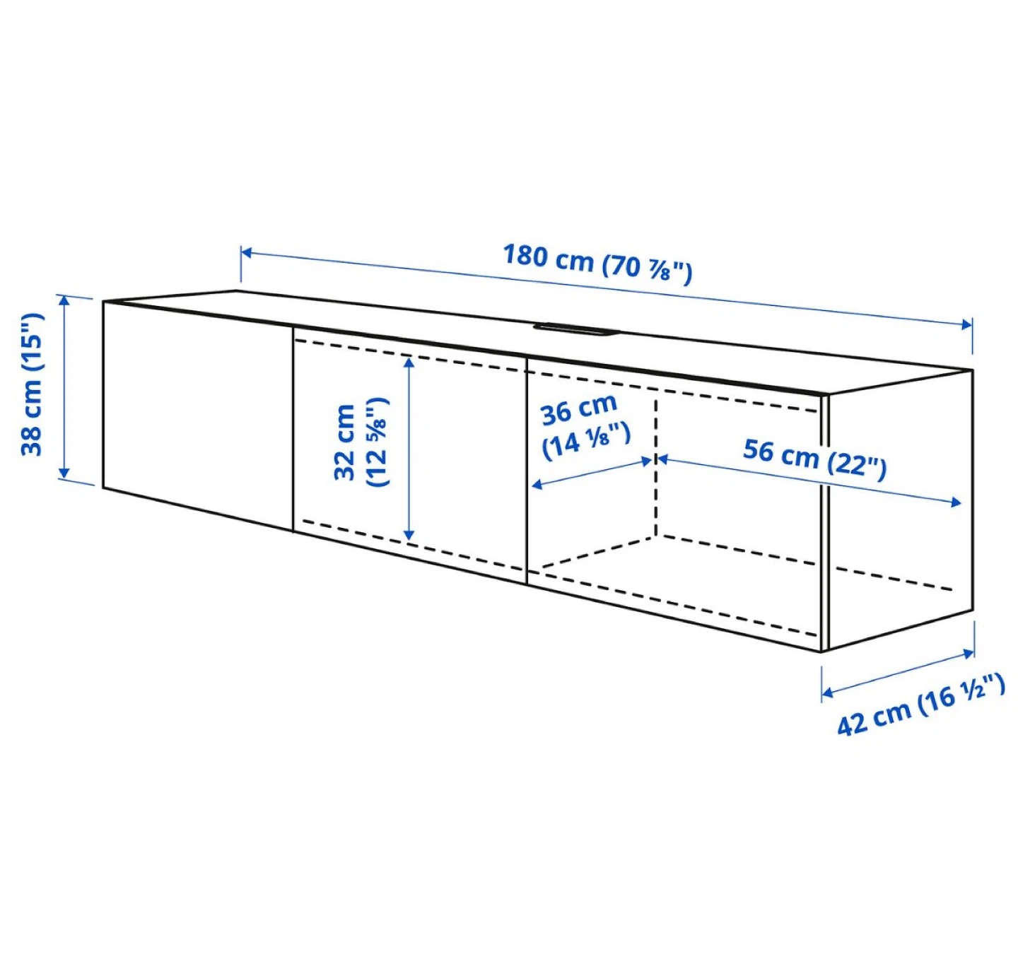 IKEA BESTÅ TV Stand / Media Console – Like New - photo 4