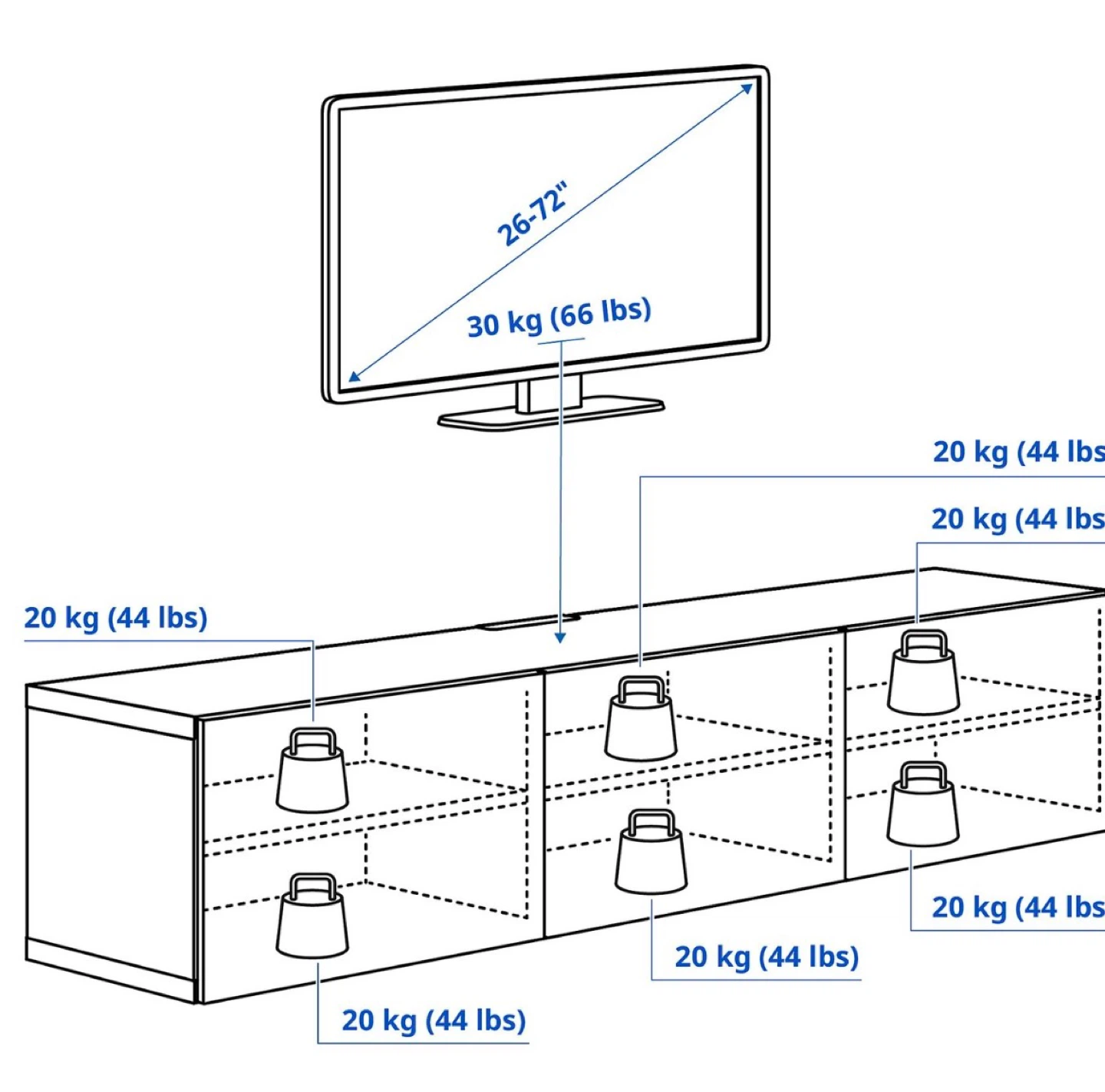 IKEA BESTÅ TV Stand / Media Console – Like New - photo 5