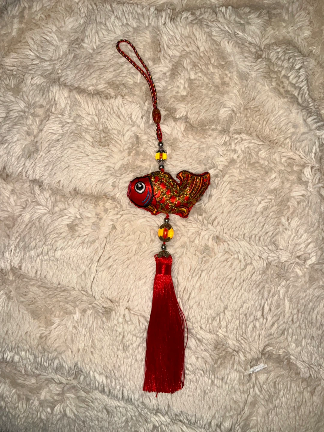 Red Koi Fish Tassel Ornament