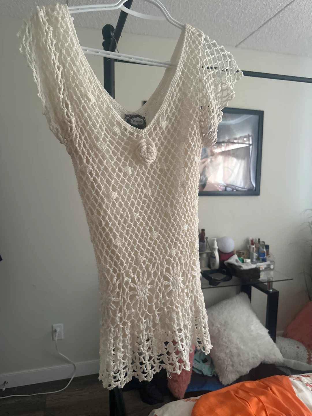 Crocheted shorts sleeve