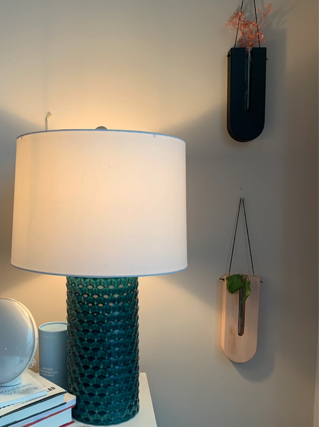 Teal Textured Ceramic Table Lamp
