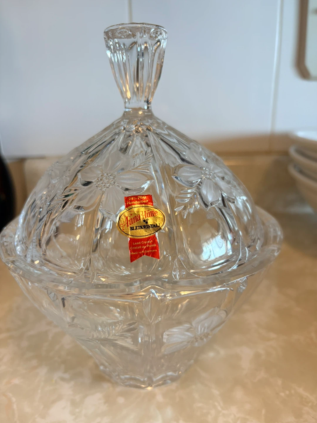 Anna Hütte Crystal Covered Candy Dish