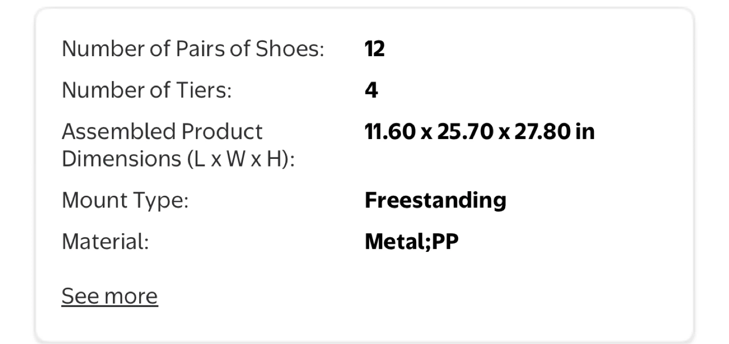 White 3-Tier Metal Wire Shoe Rack - photo 5