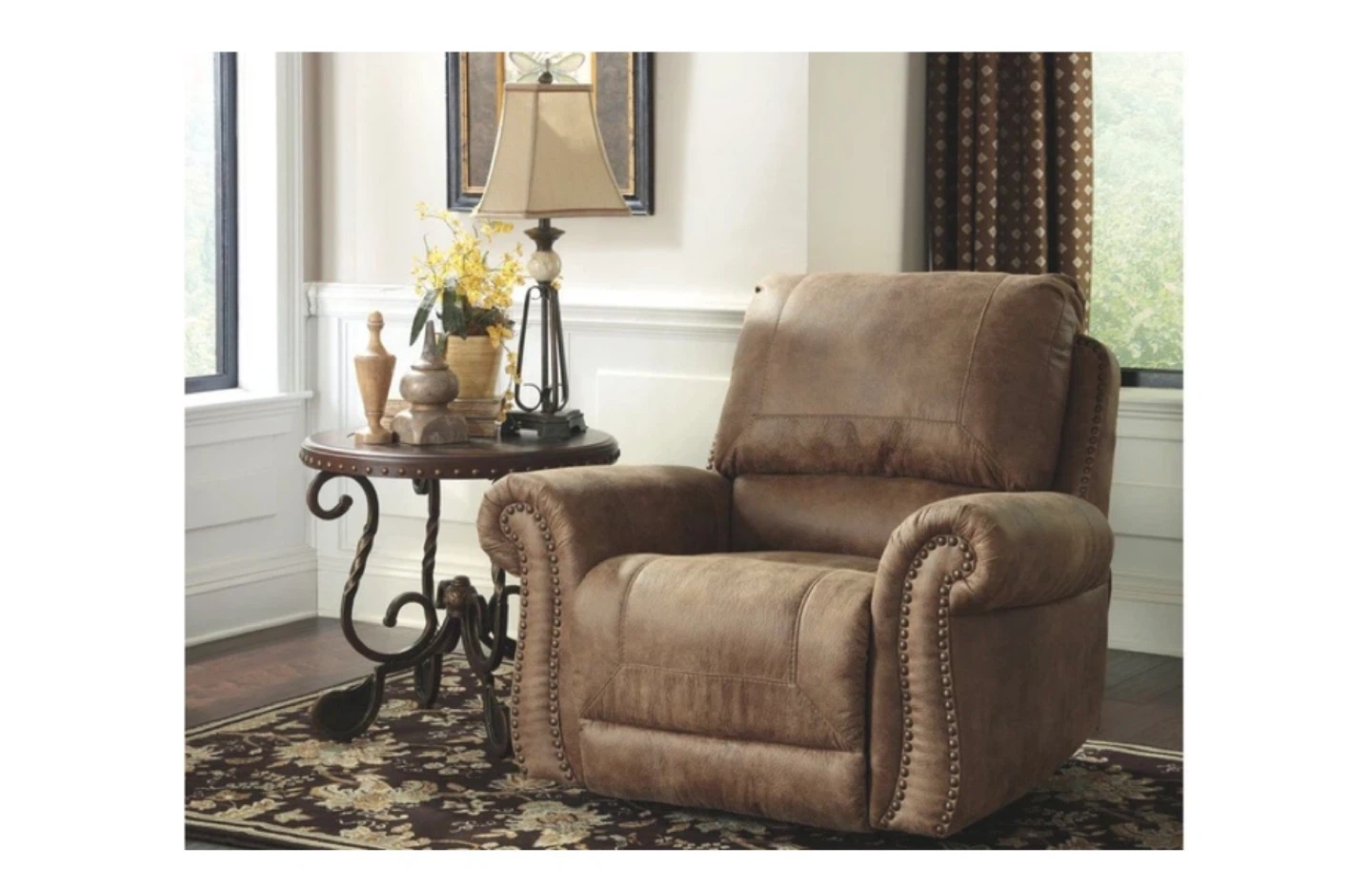 Signature Design Ashley Rafferty Dark Brown Round End Table - photo 3