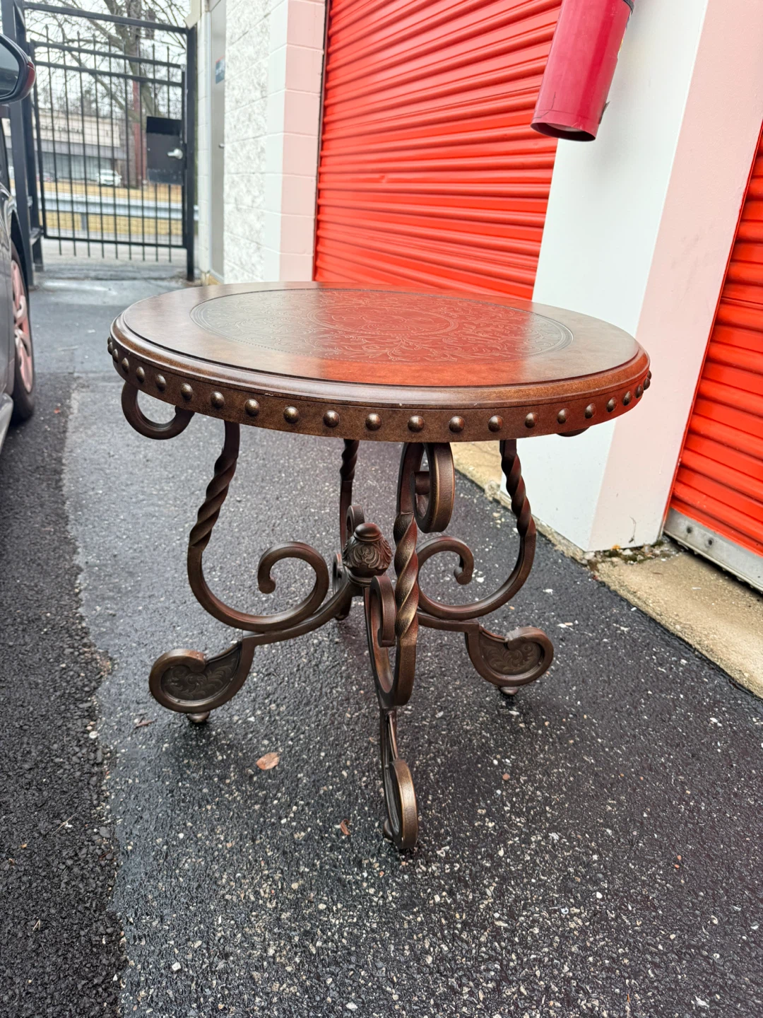 Signature Design Ashley Rafferty Dark Brown Round End Table