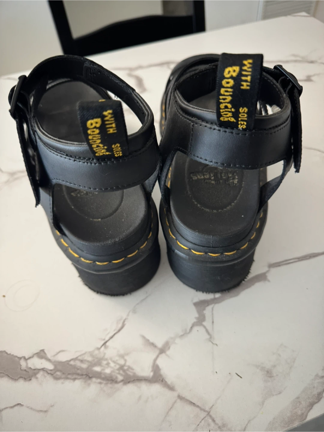 Dr. Martens Black Gryphon Strap Platform Sandals - photo 4