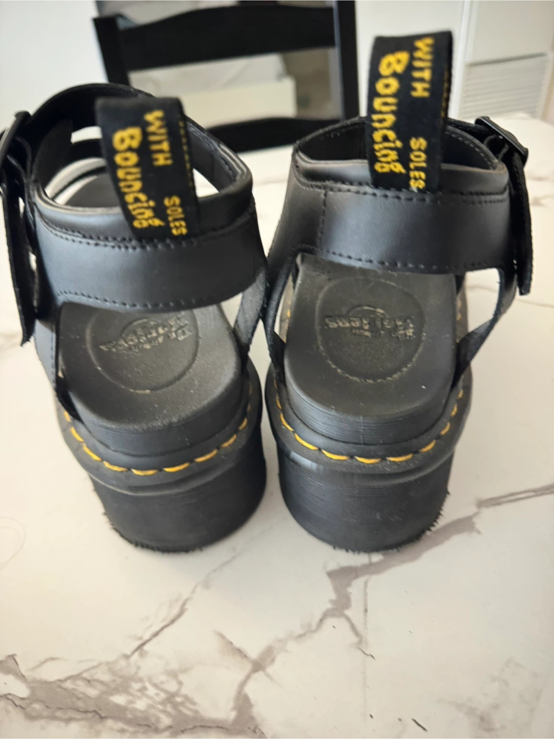 Dr. Martens Black Gryphon Strap Platform Sandals - photo 3
