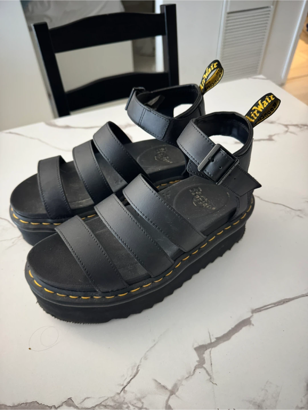 Dr. Martens Black Gryphon Strap Platform Sandals - photo 5