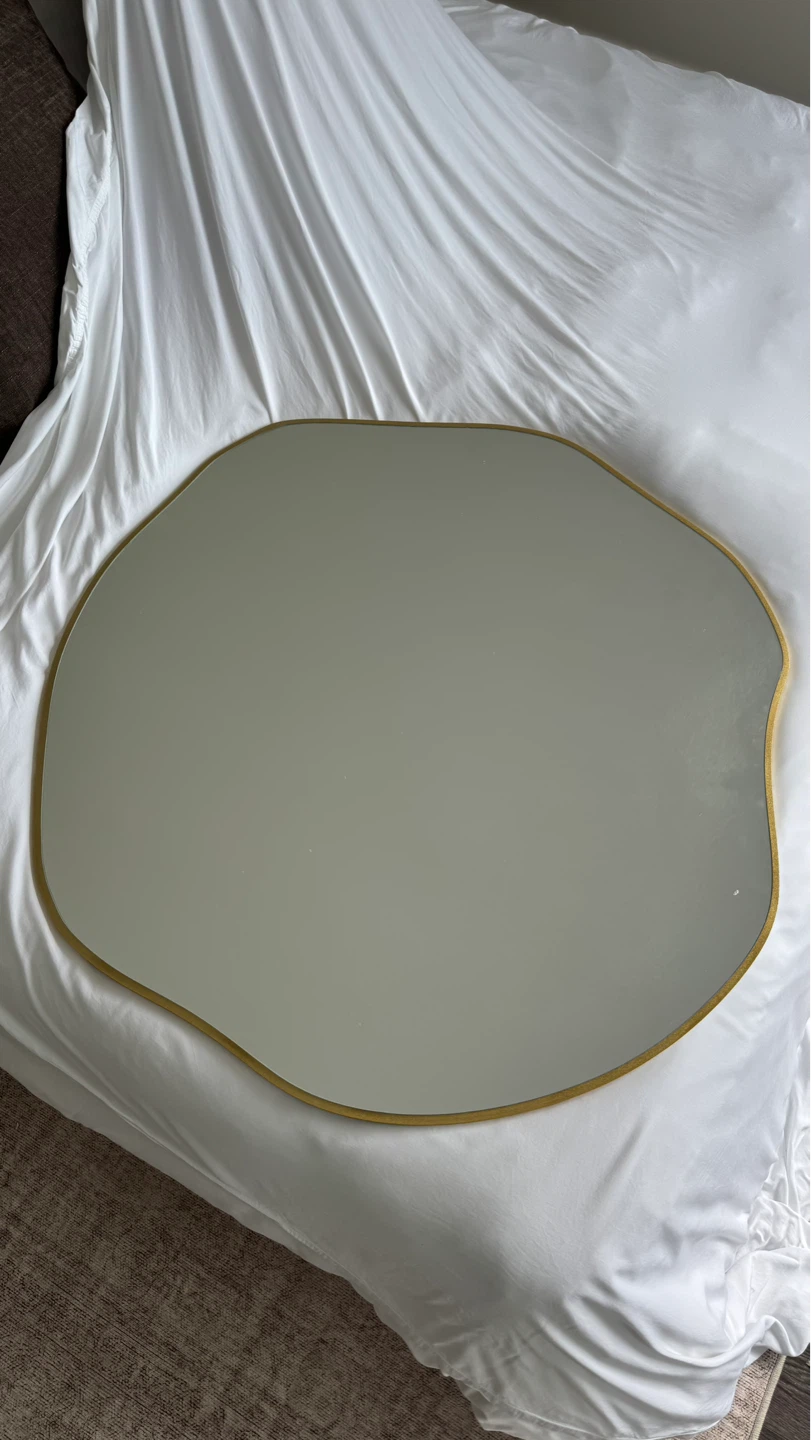 BRAND NEW- Gold Irregular Shaped Wall Mirror - photo 2