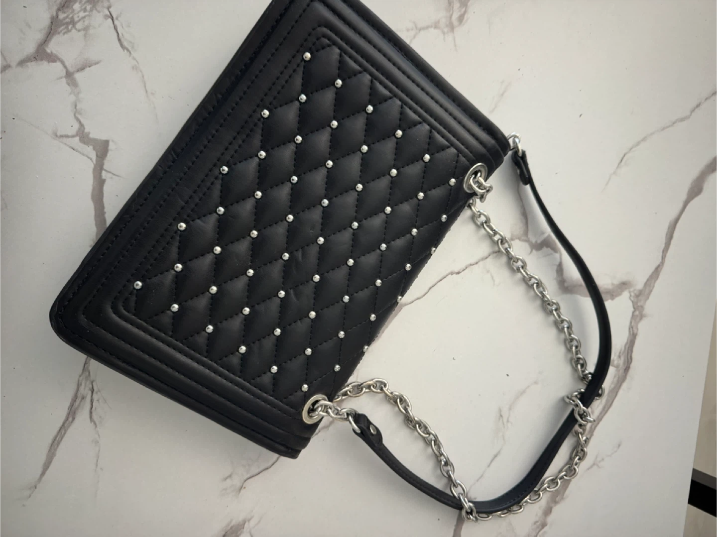 Quilted Studded Crossbody Bag - photo 5