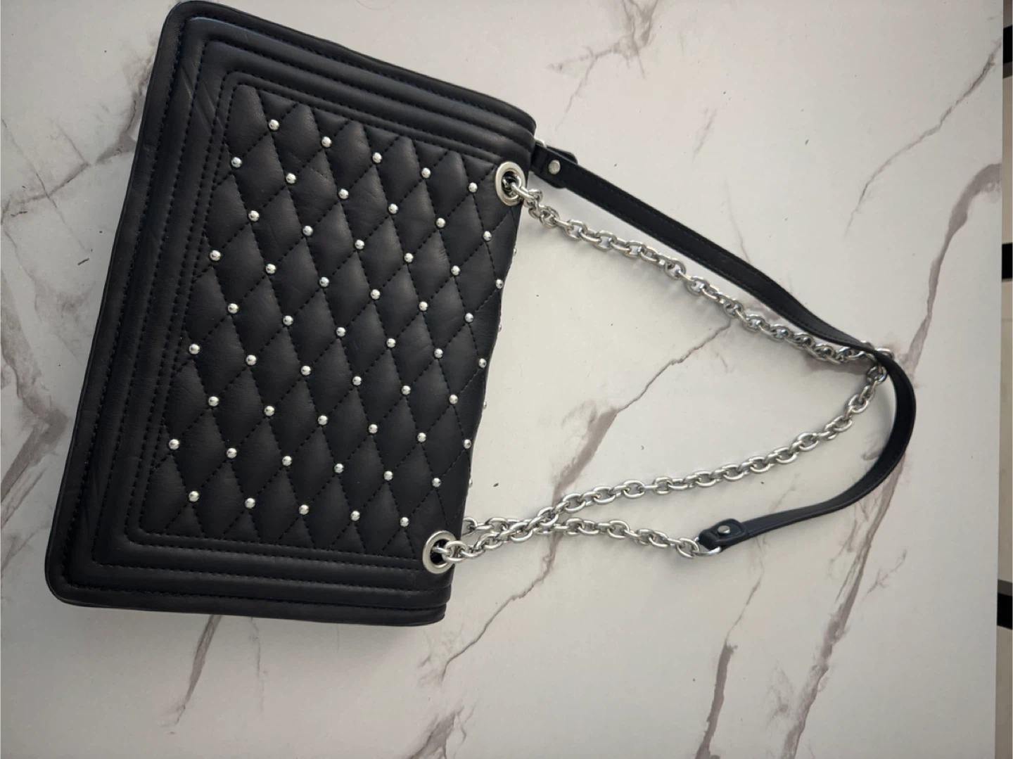 Quilted Studded Crossbody Bag
