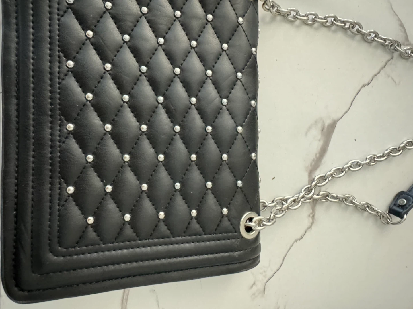 Quilted Studded Crossbody Bag - photo 2