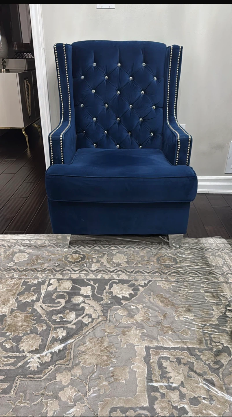 Velvet Tufted Accent Chairs and Sofa Setcenter table 4 pieces - photo 3