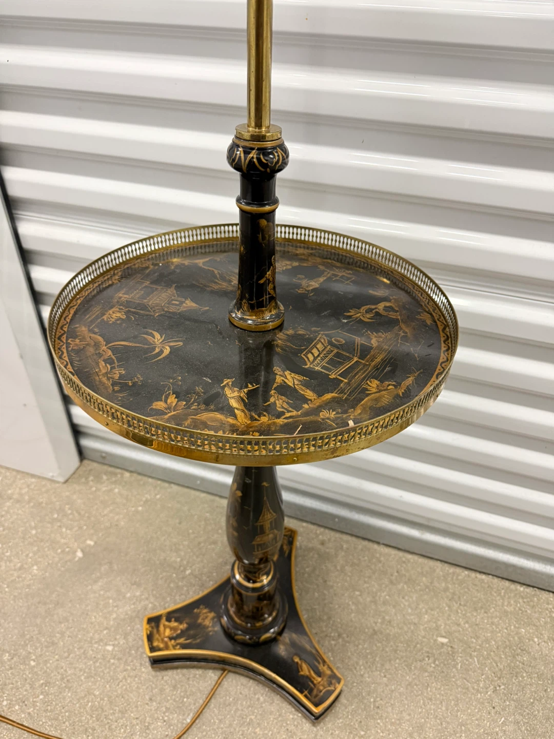 VTG Chinoiserie Table Floor Lamp Circa 1950's - photo 5
