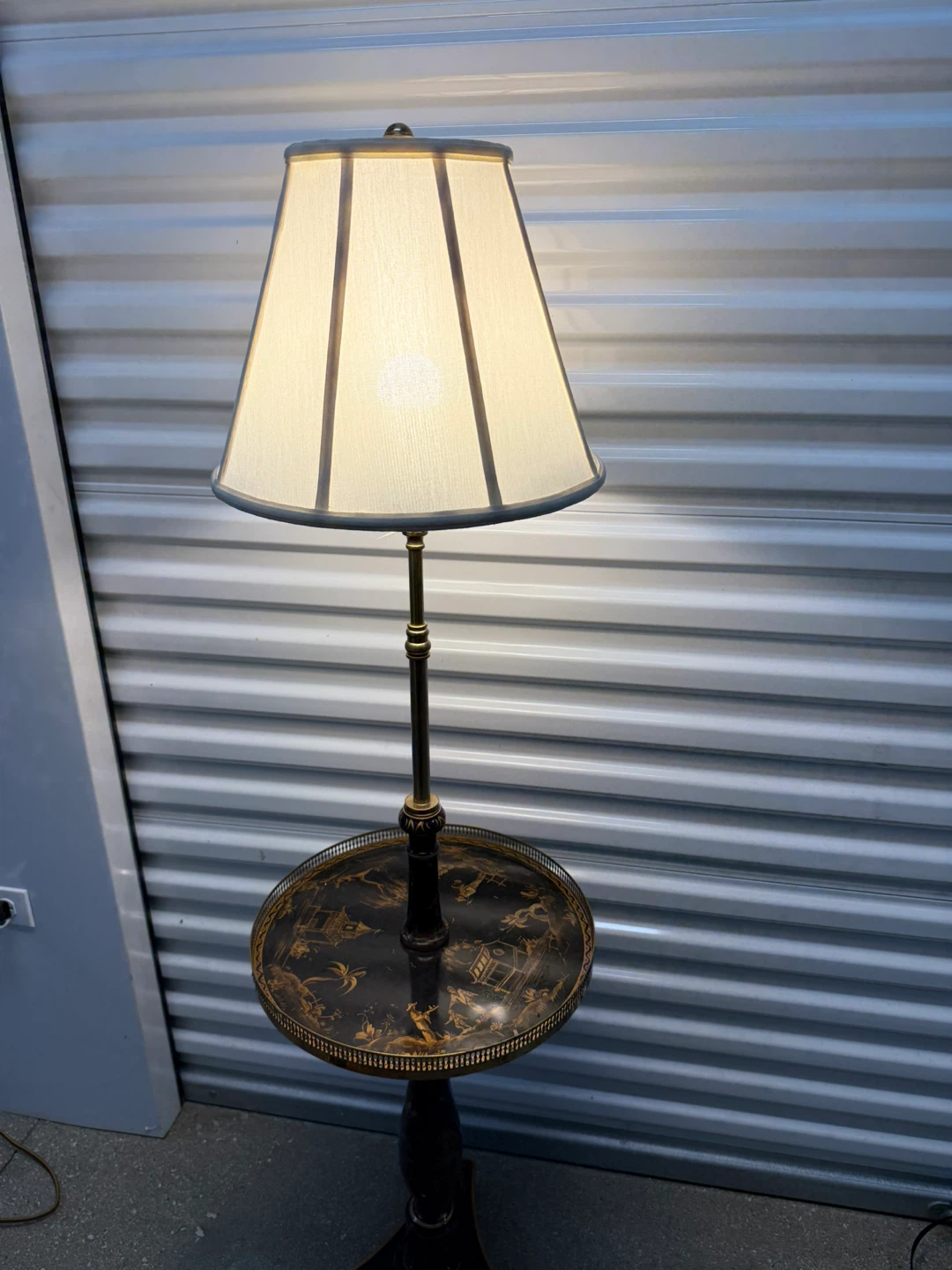 VTG Chinoiserie Table Floor Lamp Circa 1950's - photo 3