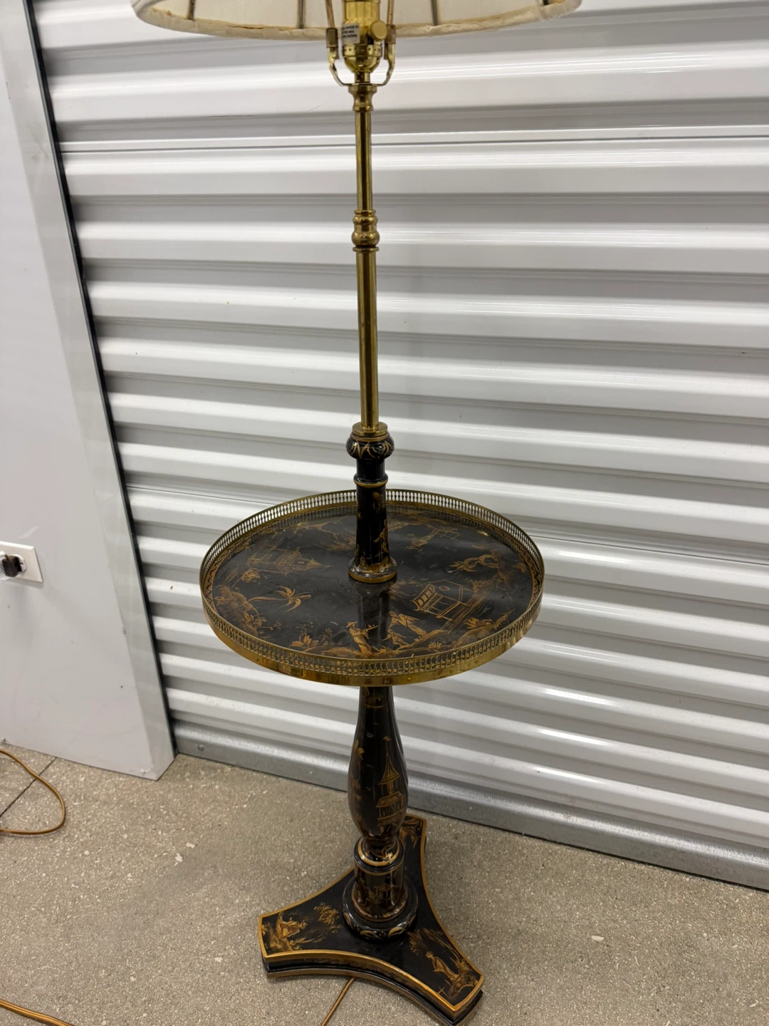VTG Chinoiserie Table Floor Lamp Circa 1950's - photo 4