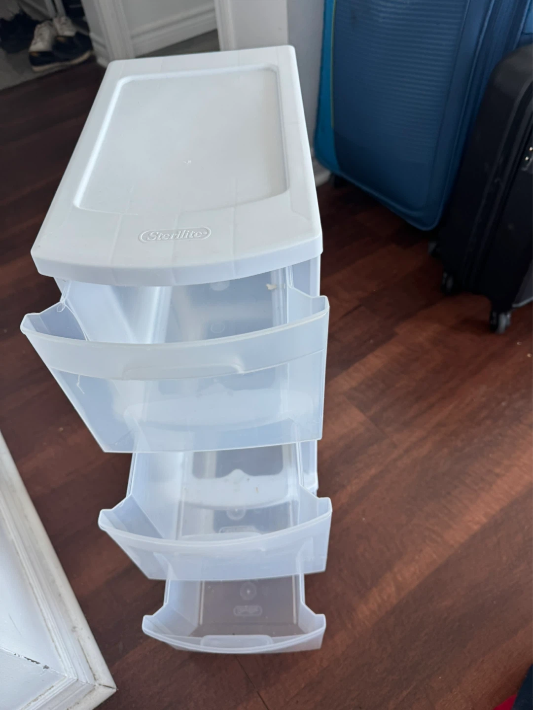 Sterilite 3 Drawer Plastic Rolling Cart