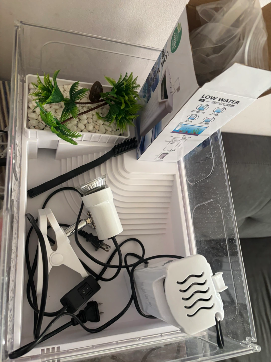 Reptiles turtle tank kit aquarium with lamp