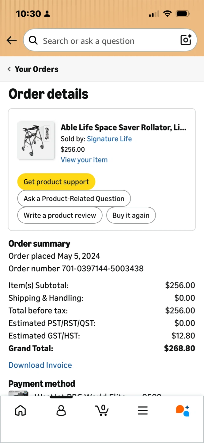 Able Life Space Saver Rollator, Black Walnut - photo 2