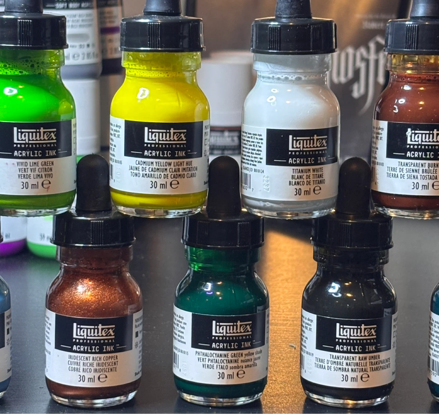 Liquitex® Professional Acrylic INK 1oz bottles lot of 24 - photo 4