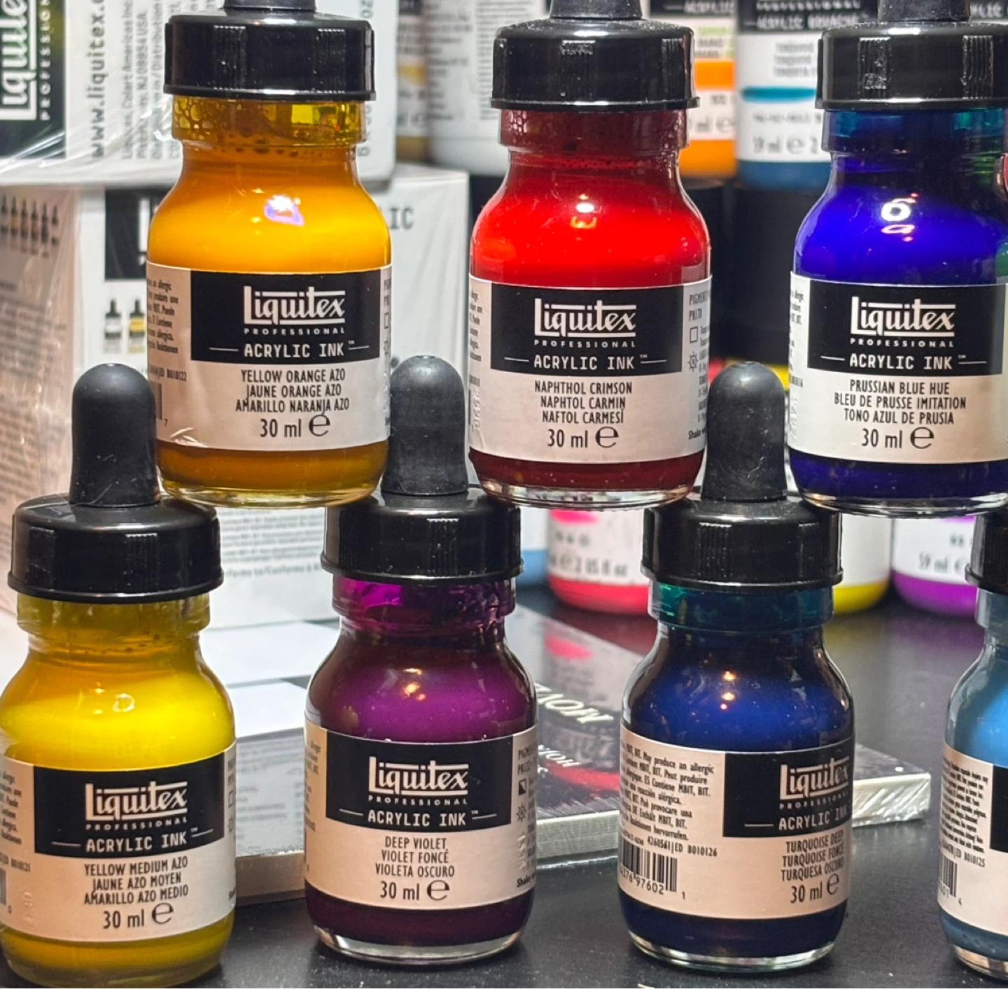 Liquitex® Professional Acrylic INK 1oz bottles lot of 24 - photo 2
