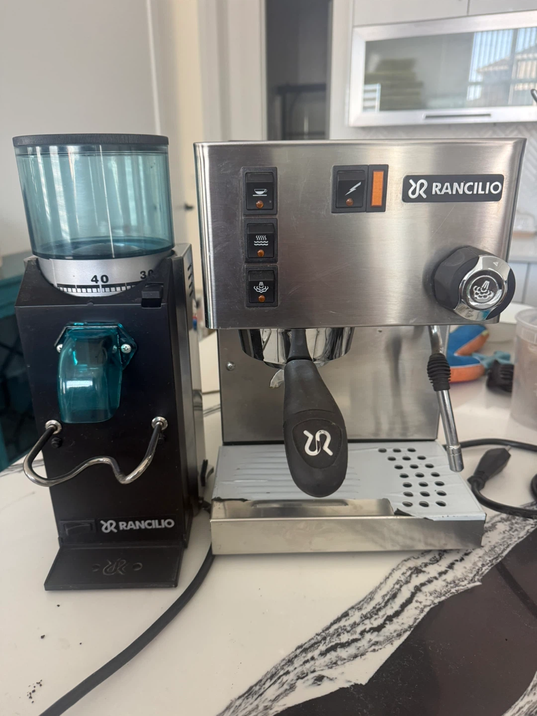 Rancilio Espresso Machine and Grinder Set