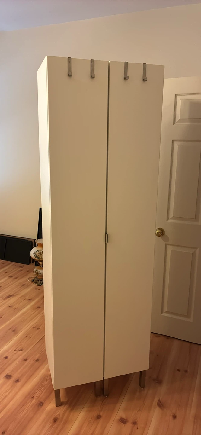 Ikea storage with doors.
