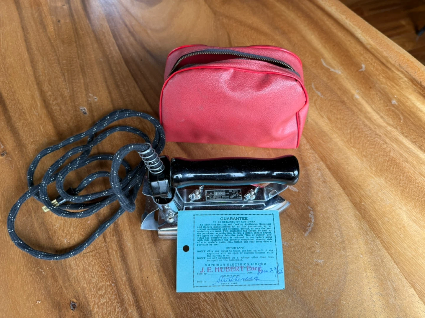 Mini fer à repasser vintage J.E. Humble Electric