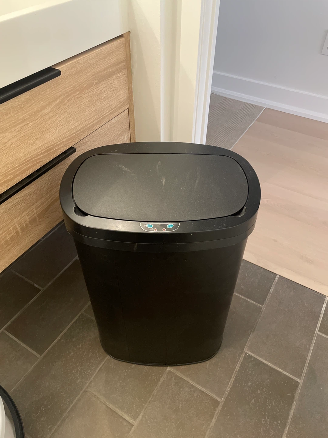 Black Automatic Sensor Trash Can