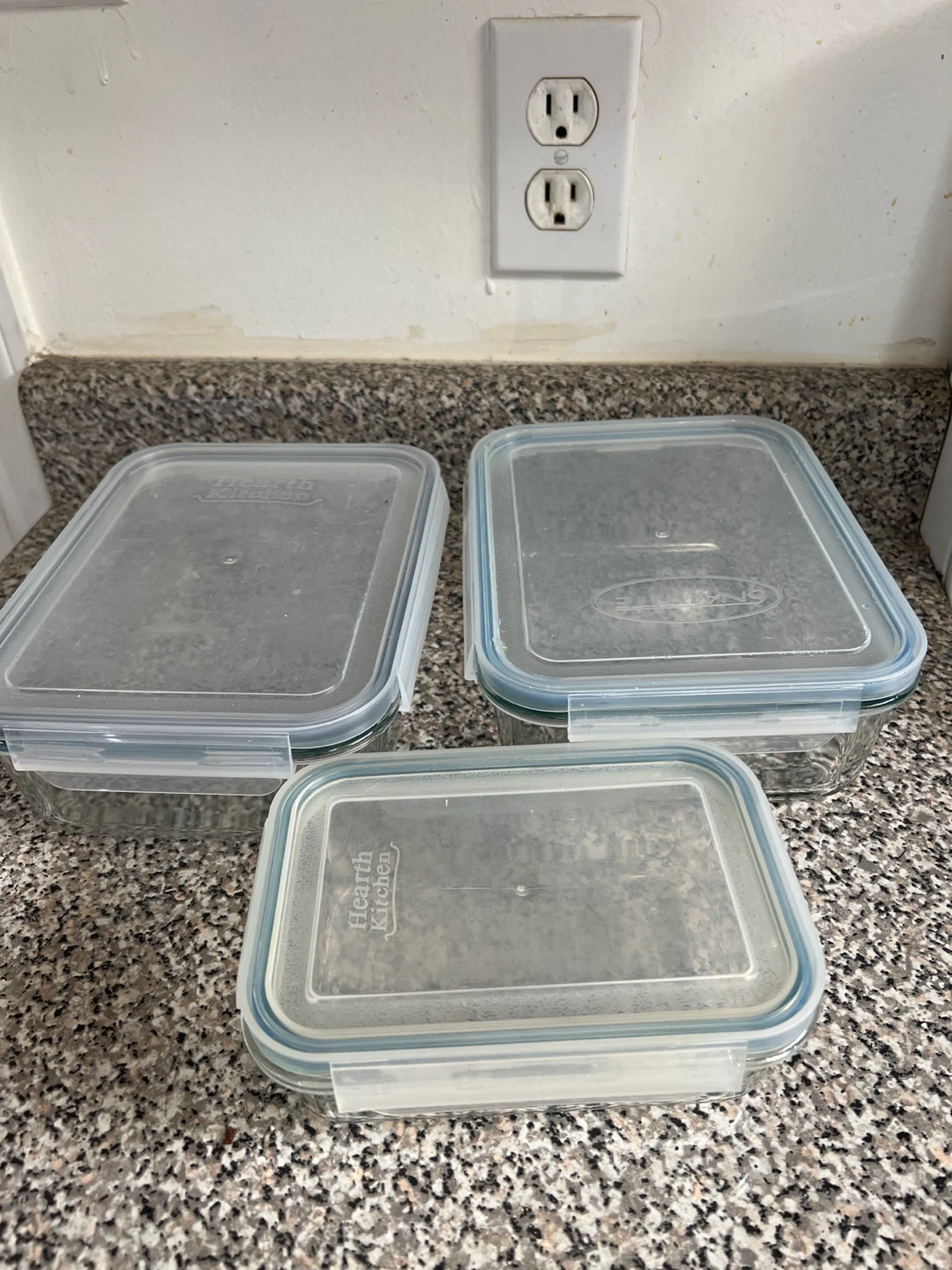 Hearth Kitchen Glass Food Storage Containers (Set of 3) - photo 3