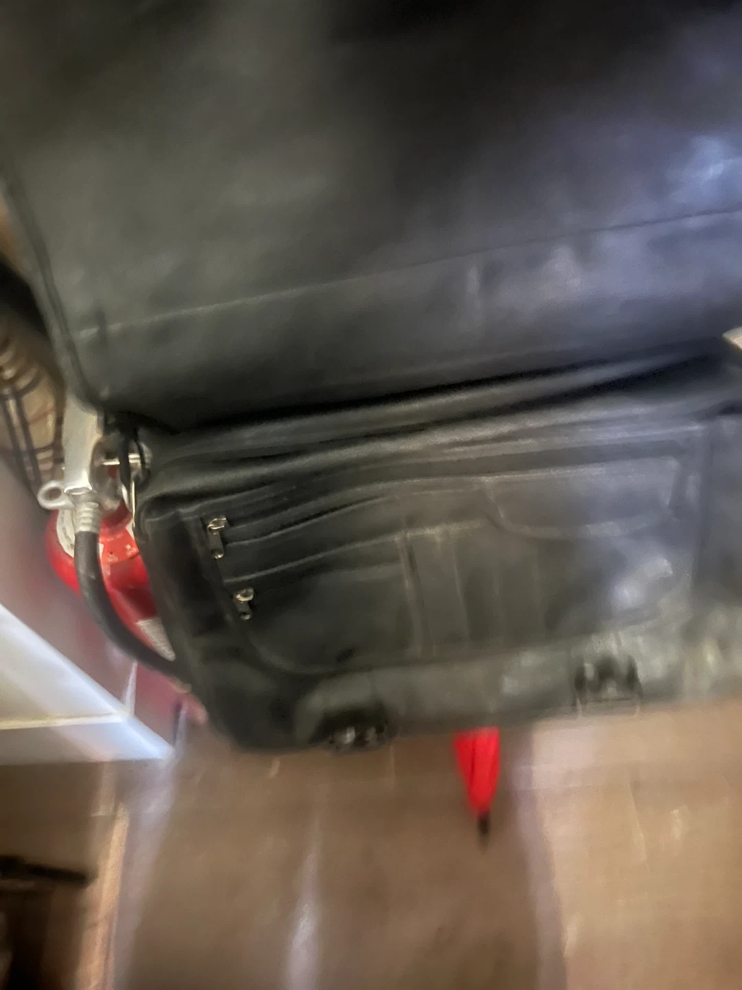 Black Leather Messenger Bag - photo 2