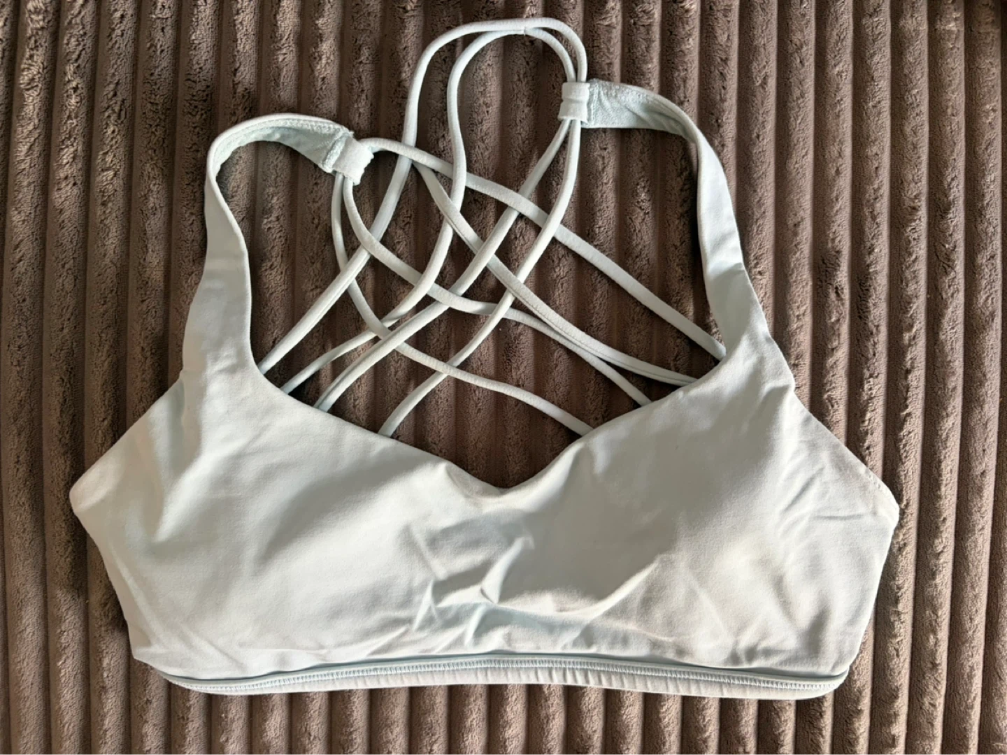 Small Lululemon Light Blue Strappy Sports Bra - photo 3