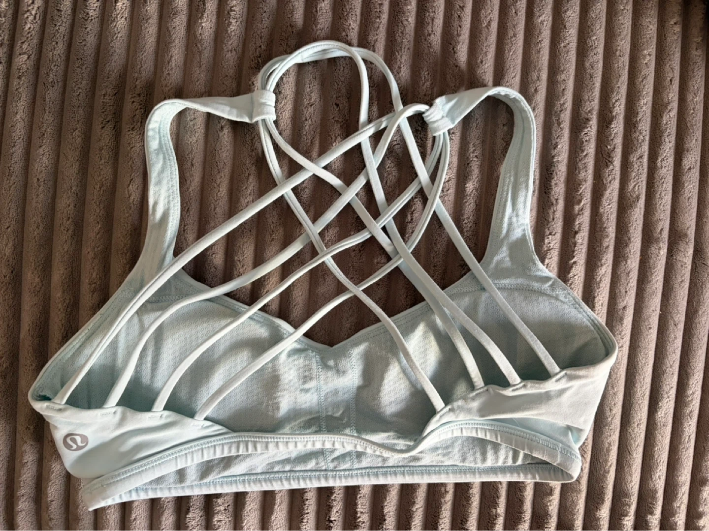 Small Lululemon Light Blue Strappy Sports Bra - photo 4