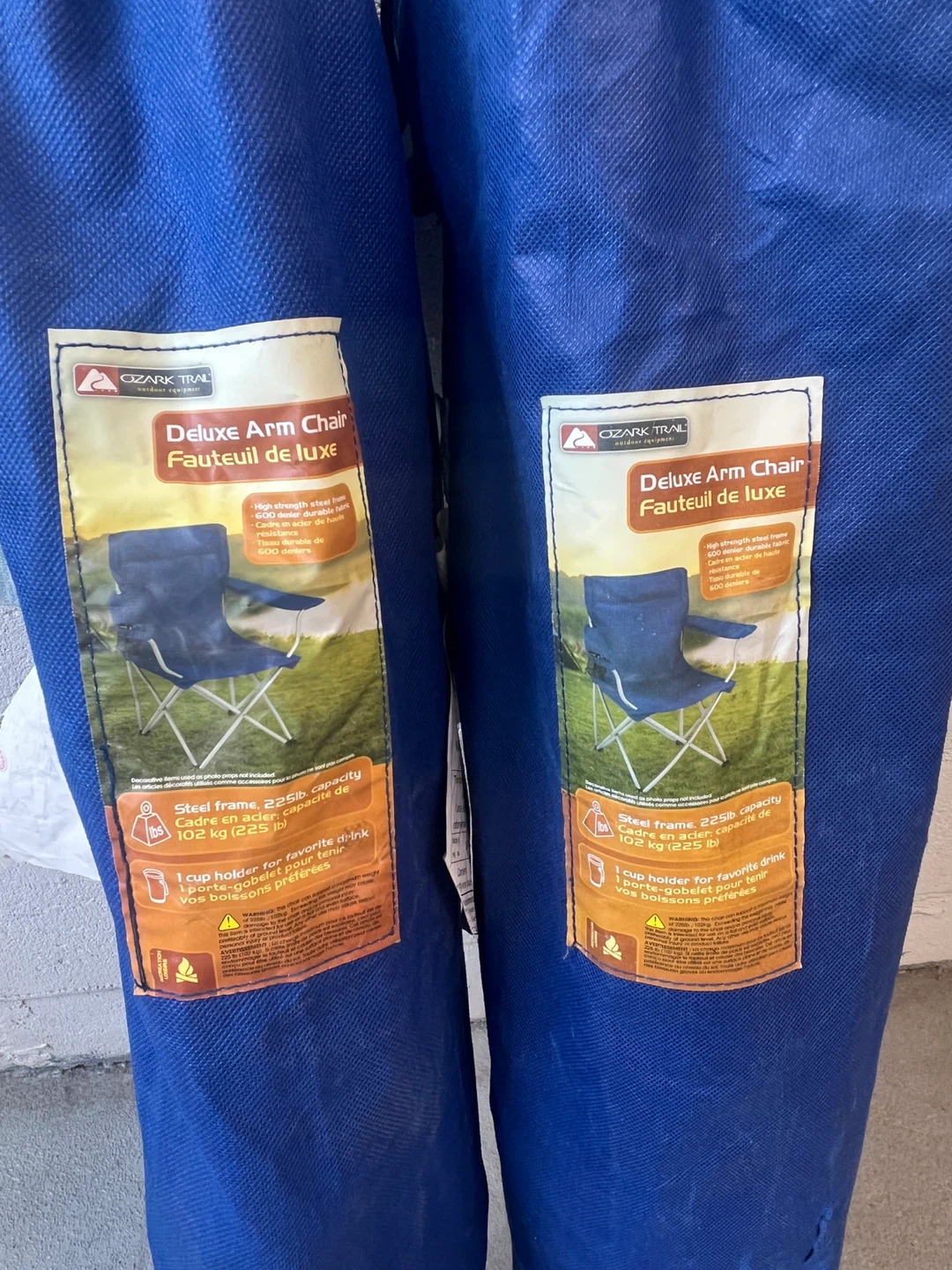 Ozark Trail Deluxe Blue Camping Chairs (2-Pack)