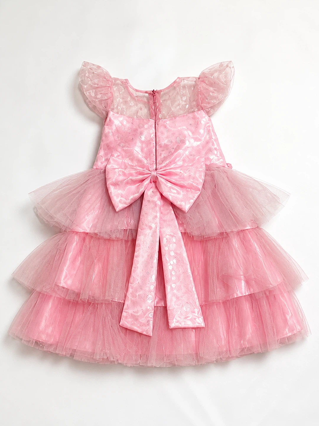 🌸Pink Tiered Tulle Dress with Bow🌸 - photo 2