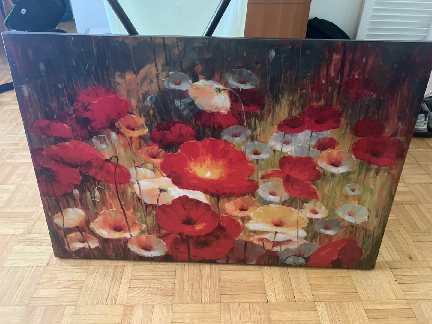 Canvas Wall Art Print - Red Poppies Floral Painting
