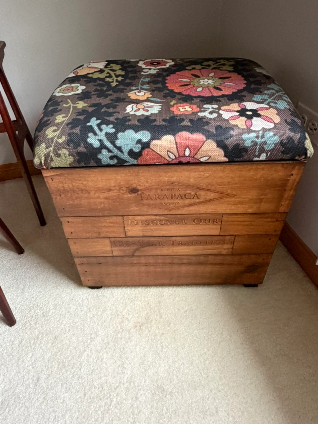 Ottoman with Floral Pattern