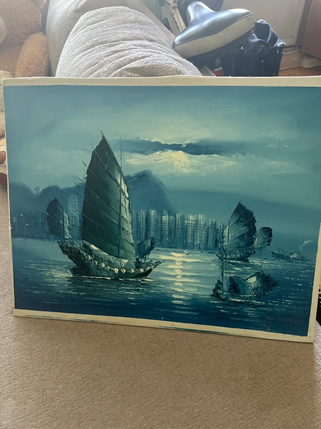 Vintage Sailing Ship Painting