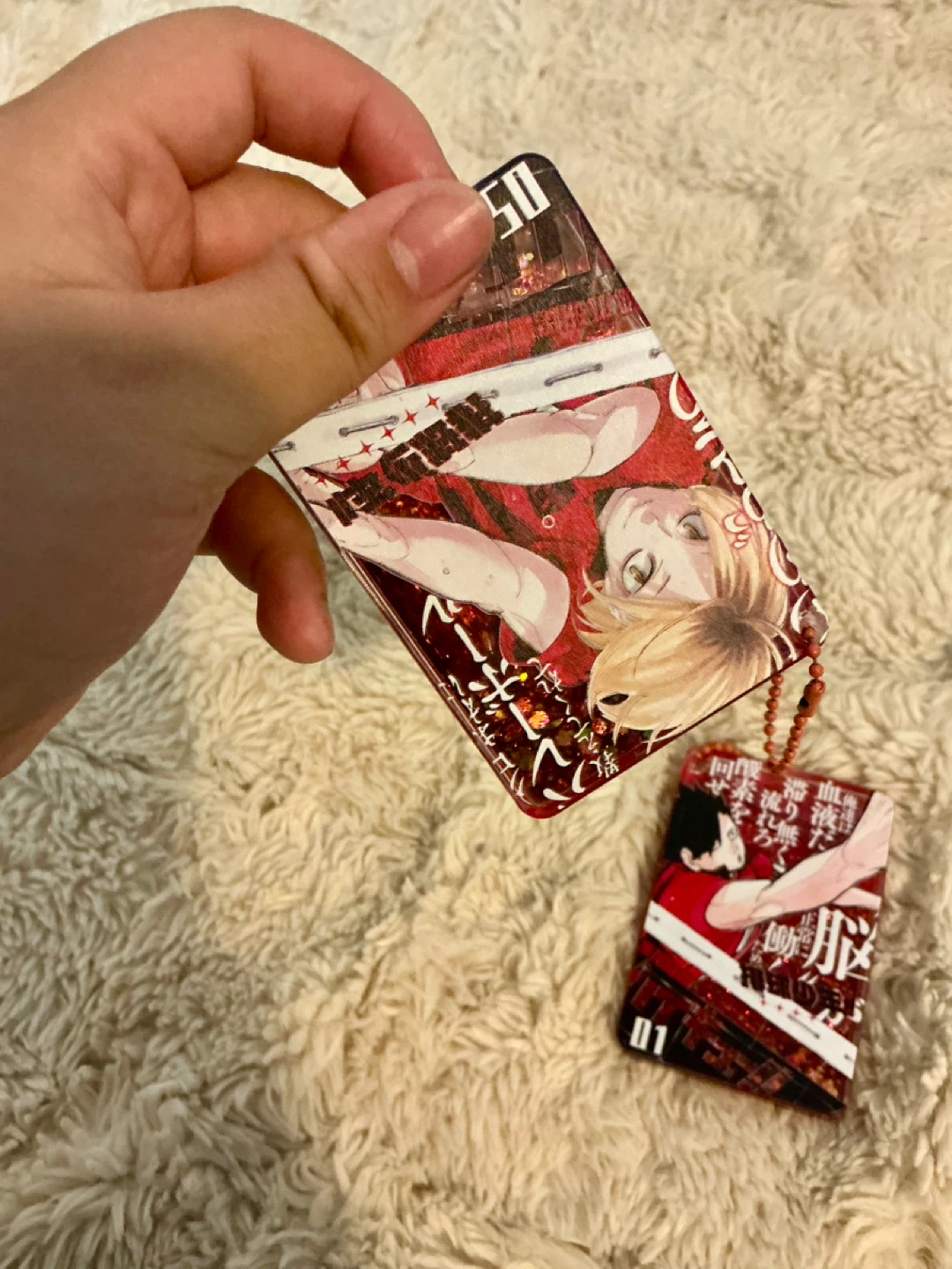 Haikyu!! Liquid Glitter Pendant (Kenma + Kuroo) - photo 4