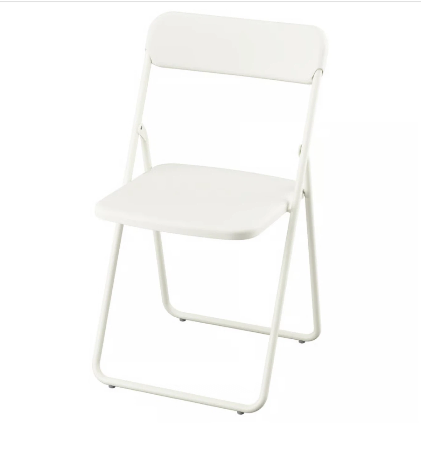 IKEA White Folding Chair with fur seat - photo 2