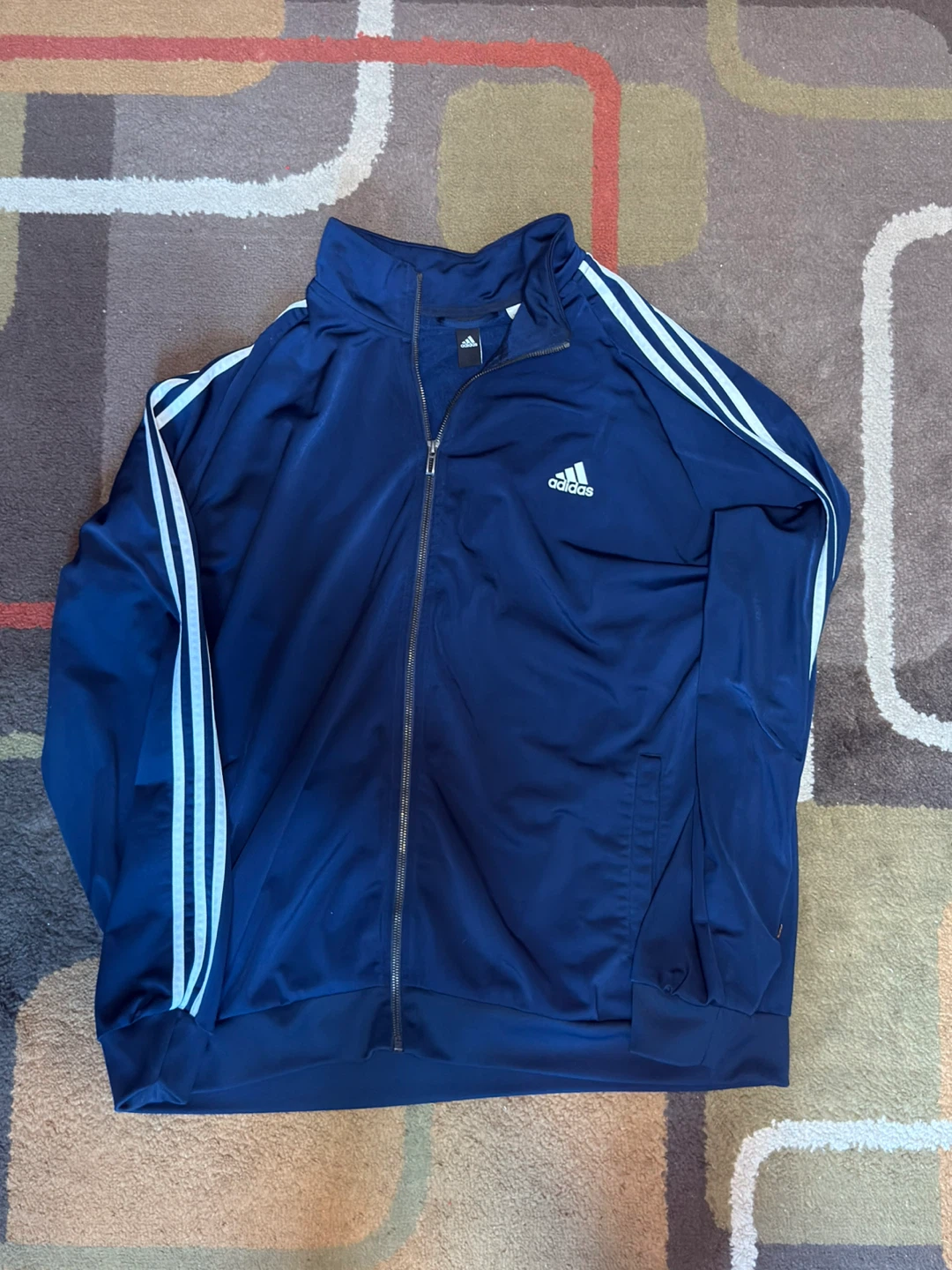 Adidas Track Jacket Navy Blue Size XL