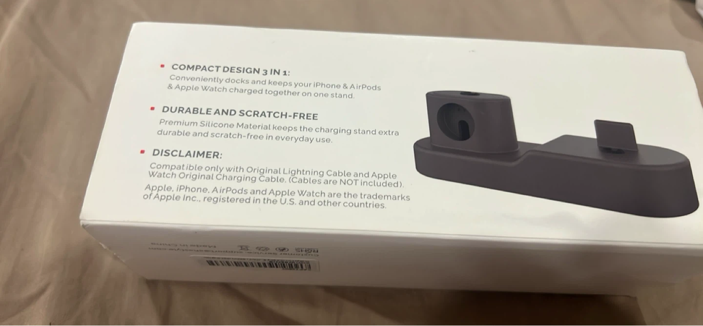 Premium Silicone 3-in-1 charging dock - photo 3